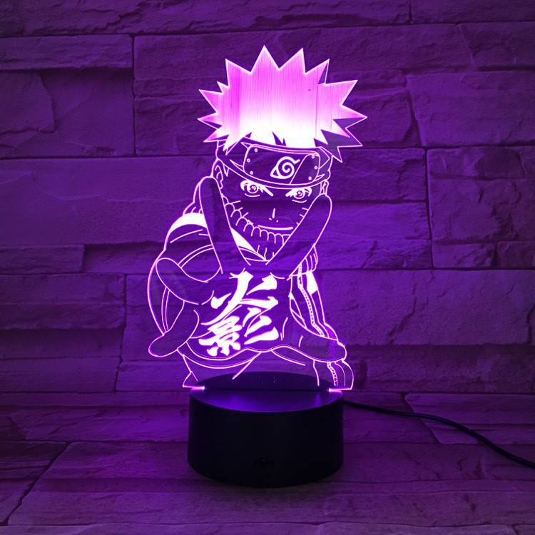 Naruto 3d Night Light Uzumaki Naruto Creative Hand Made Led Light Children S Bedroom Decoration Bedside Ornaments Visual Light Colorful Gradient Sleep Light à¸£à¸²à¸„à¸²à¸— à¸