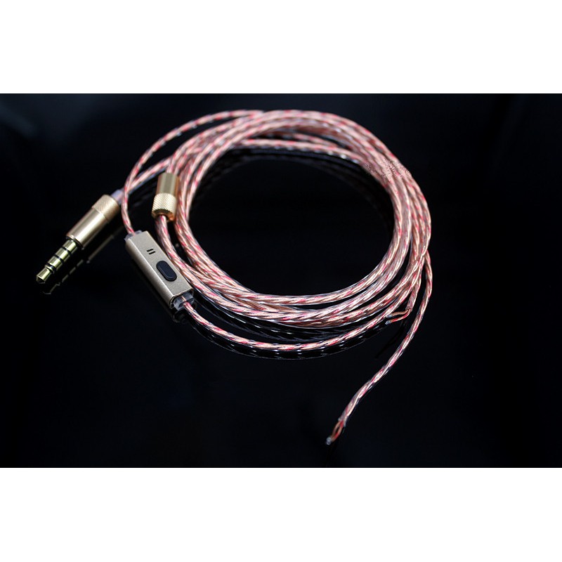 สายเคเบิ้ลหูฟังทองแดง 40 core 5n diy พร้อมไมโครโฟน