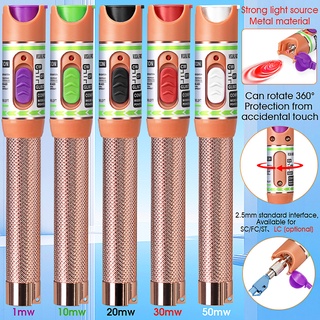 Xinjin Vision Fault Locator 1/10/20/30/50MW สีแดงปากกาแสงปากกาขัดสีแดงแหล่งกำเนิดแสงไฟเบอร์ออปติกปากกาทดสอบ SC/FC/ST อินเทอร์เฟซ 5/10/20/30/50 กม. เครื่องทดสอบสายเคเบิลออปติคอล VFL