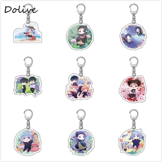 Jujutsu Kaisen Keychain Acrylic Keyring Kugisaki Nobara Gojo Satoru Bag Pendant Anime Two Side Key Ring 1-12