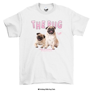 เสื้อยืดสุดคิ้วลาย PUG (ปั๊ก)Classic Cotton Unisex by 【Nothing Hills】 ใหม่