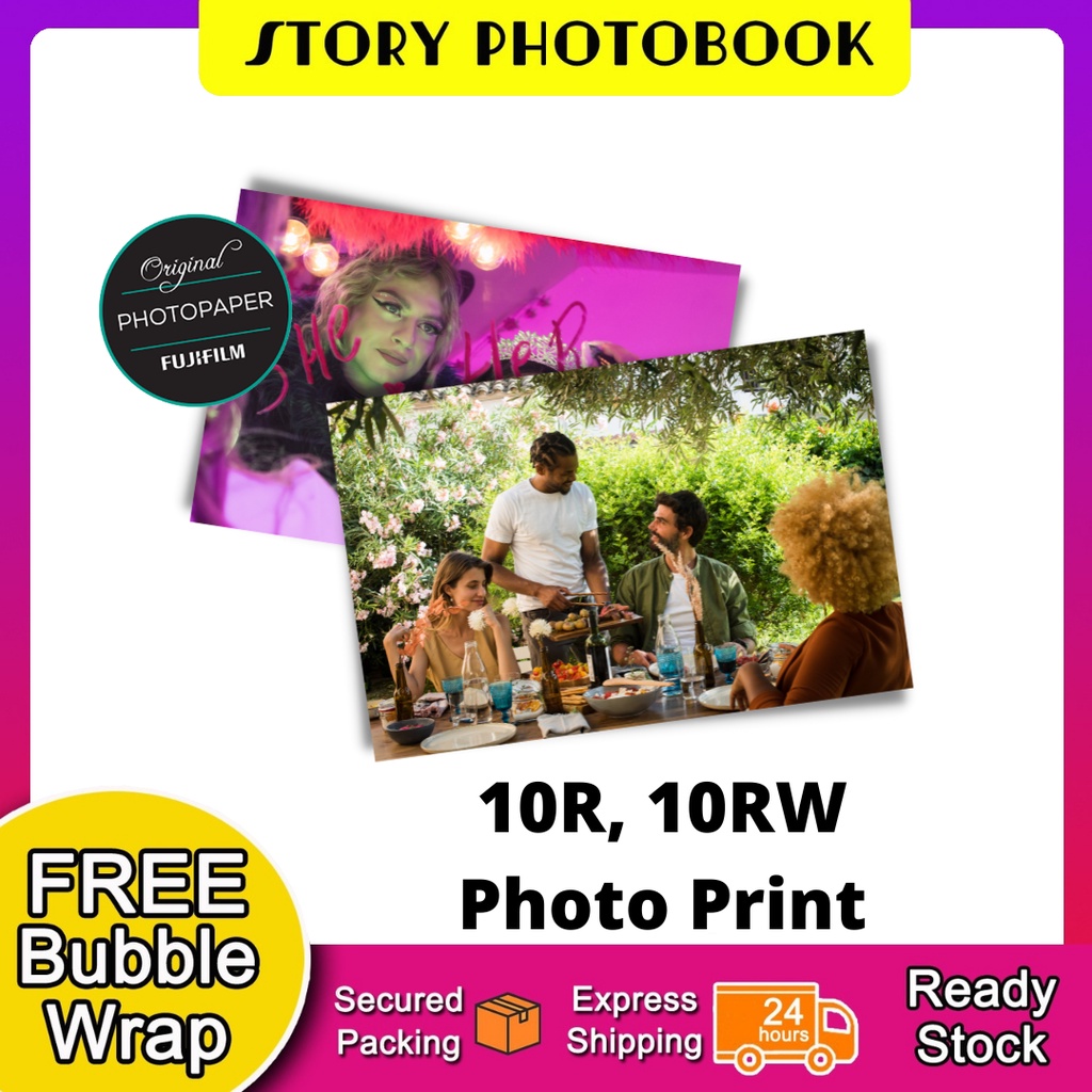 พิมพ์ภาพถ่าย 10R, 10RW (การพิมพ์ Fujifilm)