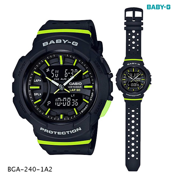 Casio Baby-G For Running Series นาฬิกาข้อมือผู้หญิง สายเรซิ่น รุ่น BGA-240-1A2