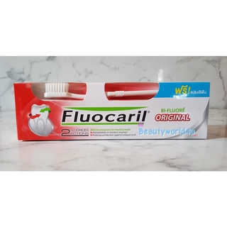 ยาสีฟัน ฟลูโอคารีล ออริจินัล แถมแปรงสีฟัน Fluocaril Original toothpaste 160 g. Free Toothbrush