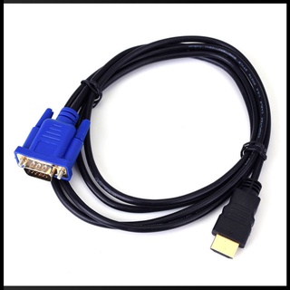 Zevaret อะแดปเตอร์แปลงสายเคเบิล HDMI เป็น VGA HD 1080P HDMI ตัวผู้ เป็น VGA ตัวผู้ ยาว 1.8 ม. สําหรับคอมพิวเตอร์ แล็ปท็อป