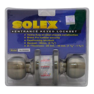 ลูกบิดทั่วไป SOLEX 9500 AB หัวกลม AB SOLEX 9500 AB AB ENTRANCE KNOB