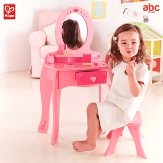Hape Mainan Kayu Meja Rias dan Stool Dresser Table And Stool Mainan Edukasi Anak 3 Tahun ke Atas gambar 4