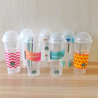 &lt;พร้อมส่ง 4 แบบ&gt; แก้วรียูส สตาร์บัค​ส์ ซัมเมอร์ 2020 Starbucks Summer Tea-ology Cup