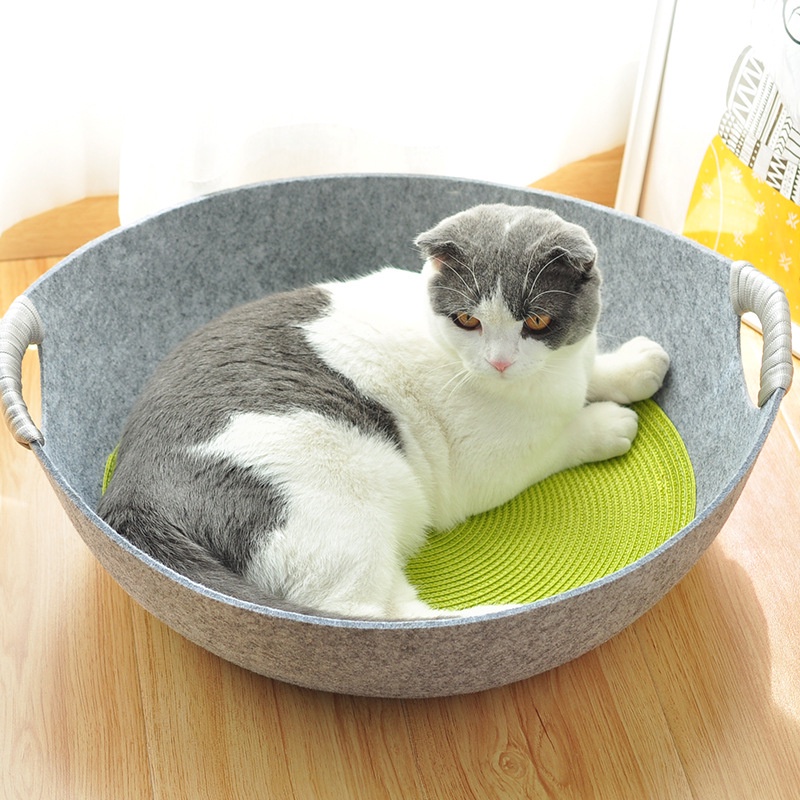 PEKO PET&CAT ที่นอนกระทะ  [แบบ1] ที่นอนสัตว์เลี้ยง สำหรับหมาแมว ที่นอนกระทะพร้อมหูจับ
