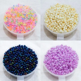 [A17-A32] ลูกปัดเม็ดทราย 3มิล 25g+ (800เม็ด+)
