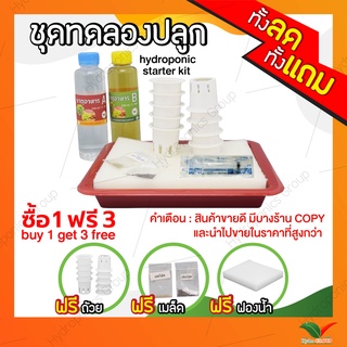 ชุดทดลองปลูกผักไฮโดรโปนิกส์ พร้อมปลูก สุดคุ้ม แถมฟรีชุดรีฟิล by hydroponicgroup
