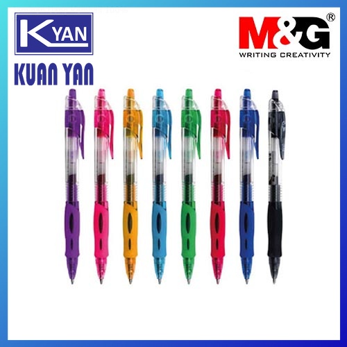 M&G R1/R5 GEL PEN RETRACTABLE R1(0.5) / R5(0.7) - 8 COLOURS AVAILABLE