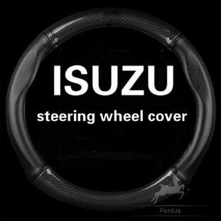 ปลอกหนังหุ้มพวงมาลัยรถยนต์ คาร์บอนไฟเบอร์ สําหรับ ISUZU DMax Panther MUX Trooper