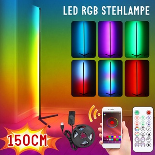 โคมไฟตั้งพื้น LED RGB 9W 150 ซม. สไตล์โรมโมเดิร์น สําหรับตกแต่งบ้าน