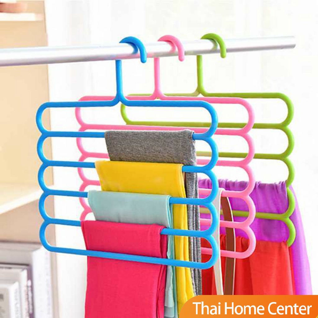 ไม้แขวนกางเกง ในตู้ผ้า ไม้แขวนผ้าพันคอ ไม้แขวนอเนกประสงค์ ประหยัดพื้นที่ Pants Hanger