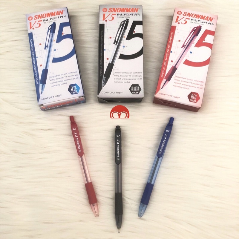 ปากกาลูกลื่น Snowman V5 V-5 Comfort Grip 0.7 มม