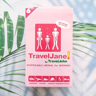 (TravelJohn®) by TravelJane Disposable Urinal For Women 6 Pack, Model. TJ1R โถปัสสาวะหญิงแบบใช้แล้วทิ้ง ความจุ 800cc