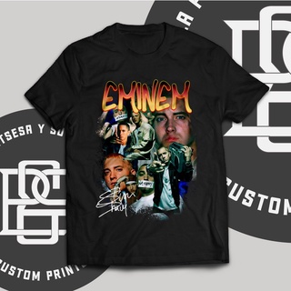 เสือยืดผู้ชาย - EMINIEM เสื้อเชิ้ต bootleg ขนาดใหญ่กราฟิก tshirt สําหรับผู้ชายผู้หญิงแฟชั่น unisex