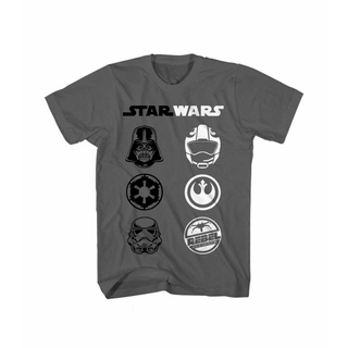 เสื้อยืด พิมพ์ลาย Star Wars Fight The Dark สีเทาเข้ม แบบสร้างสรรค์ สําหรับผู้ชาย และผู้หญิง จัดส่งด่วน