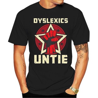 เสื้อยืด พิมพ์ลายตลก Dyslexics Untie สําหรับผู้ชาย