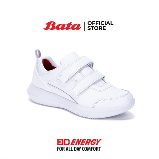 Bata บาจา  รองเท้าพละนักเรียน รองเท้าผ้าใบ  รองเท้าพละสำหรับเด็ก รุ่น 3D Energy สีขาว 4411919