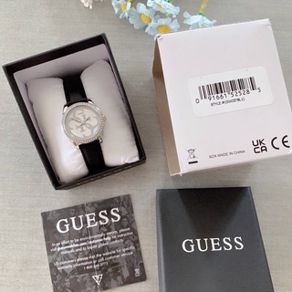 GUESS G-Twist 3Hand GW0378L1 หน้าปัด 28 มิล สายหนังแท้สีดำ , กันน้ำ 30ม.