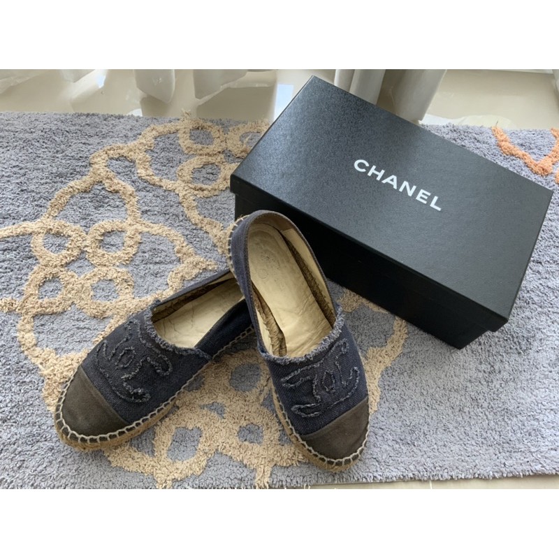 รองเท้า Chanel Espadrille แท้ มือสอง