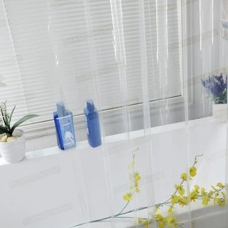 ม่านห้องน้ำ ม่านกันน้ำ สีใส แบบใส Shower curtain EVA ขนาด180x180-240cm