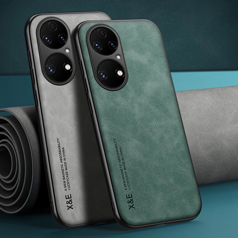 สําหรับ Huawei P50 / P50 Pro หรูหรากันกระแทกธุรกิจ Retro Soft Case Cover