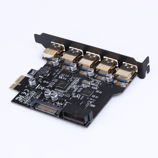 Wi-E to USB 3.0 19-Pin 5 Port PCI Express Expansion Card