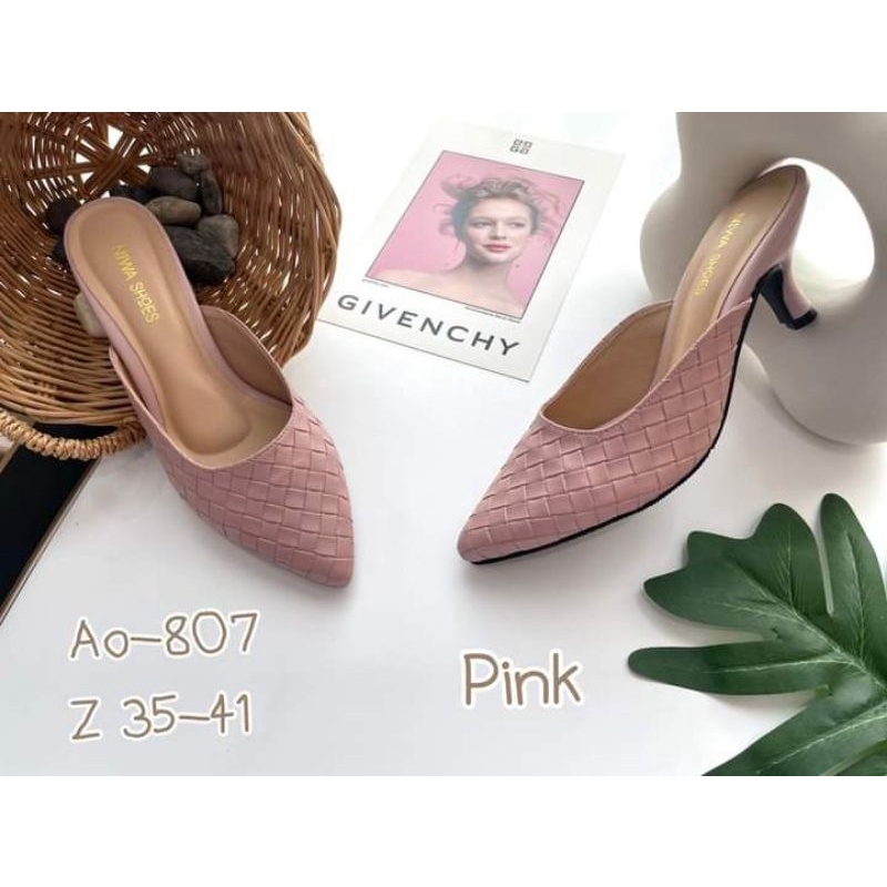 Niwa shoes รองเท้าสตรี ส้นสูง รหัสA0-807 หนังPU นิ่ม ใส่สบาย  ความสูง 2.5