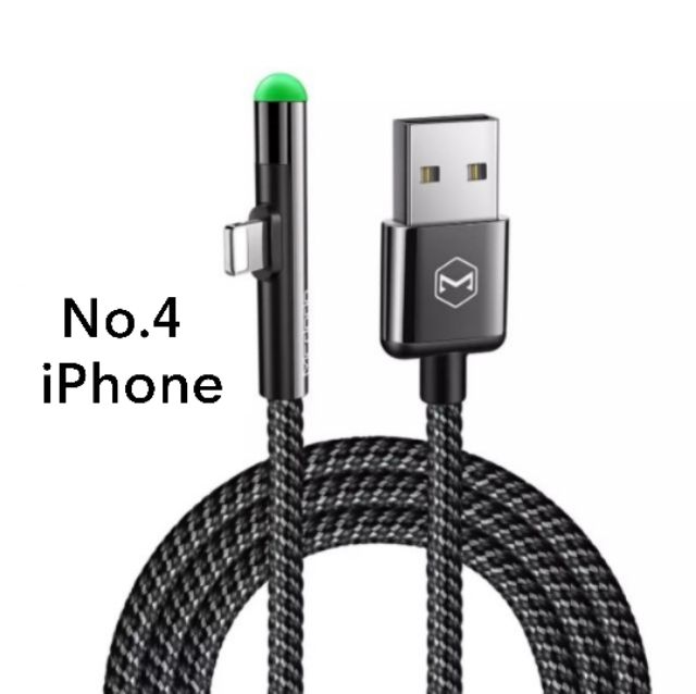 สายชาร์จไอโฟน Type C Micro-USB Mcdodo ของแท้สำหรับเล่นเกมส์ ยาว 1.2 เมตร ROV PUBG ROS #8