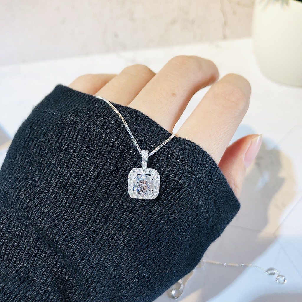 สร้อยคอเงินผู้หญิง REAL SILVER 100% พร้อม SWAN FACE JEWELRY NO.93