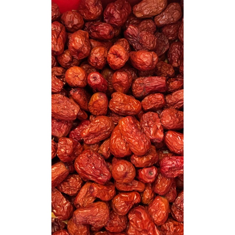 พุทราจีนอบเเห้งเกรดA เม็ดใหญ่ 500กรัม (เต็กจ้อ)