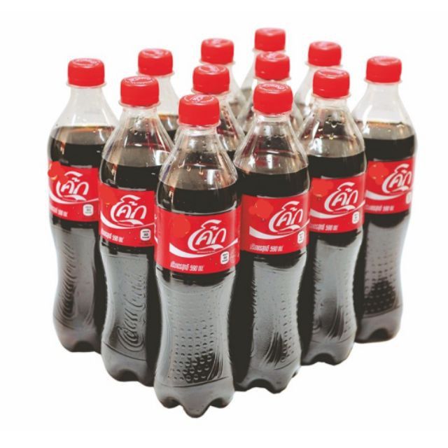 Coke โค้ก ขนาด 590ml/ขวด แพ็คละ12ขวด เครื่องดื่มน้ำอัดลม Coke Coca Cola