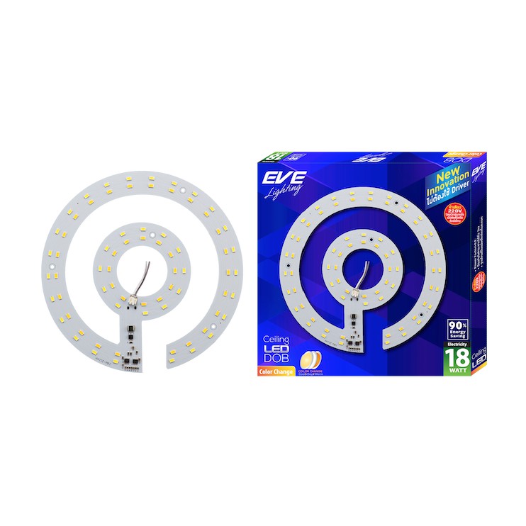 LED Ceiling แทนนีออนกลม 18w สลับสี EVE