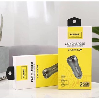 Foneng C09 หัวชาร์จรถ USB Car Charger 2Ports อุปกรณ์ชาร์จมือถือในรถ หัวชาร์จ USB ในรถยนต์