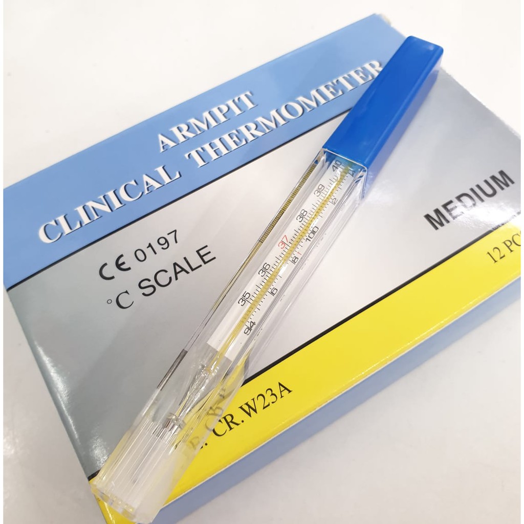 ปรอทวัดไข้ ปรอท ปรอทแก้ว เทอร์โมมิเตอร์ yuwell thermometer