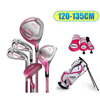 PGM NEW SEED GIRL GOLF with Bag Set 5pcs Fit By Height 120-135cm ชุดเซ็ทไม้กอล์ฟ (JRTG005) Size Small