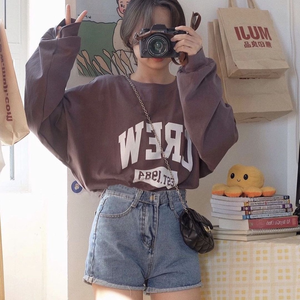 เสื้อสเวตเตอร์ผู้หญิงคุณภาพ - Crew Est 1984