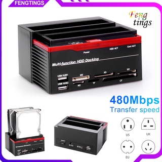 【Ft】อุปกรณ์เครื่องอ่านการ์ด Ide Sata Sdd Hdd Docking Station Card Reader 2.5/3.5 นิ้วมัลติฟังก์ชั่น