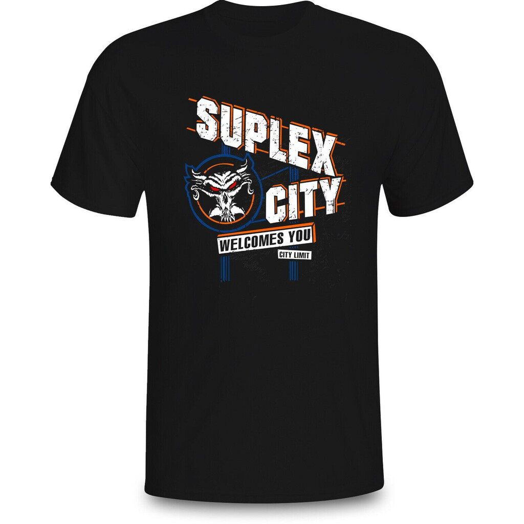【2022New】Wwe Brock Lesnar Suplex City Welcome You City Navy Men's T-shirts Birthday Gift