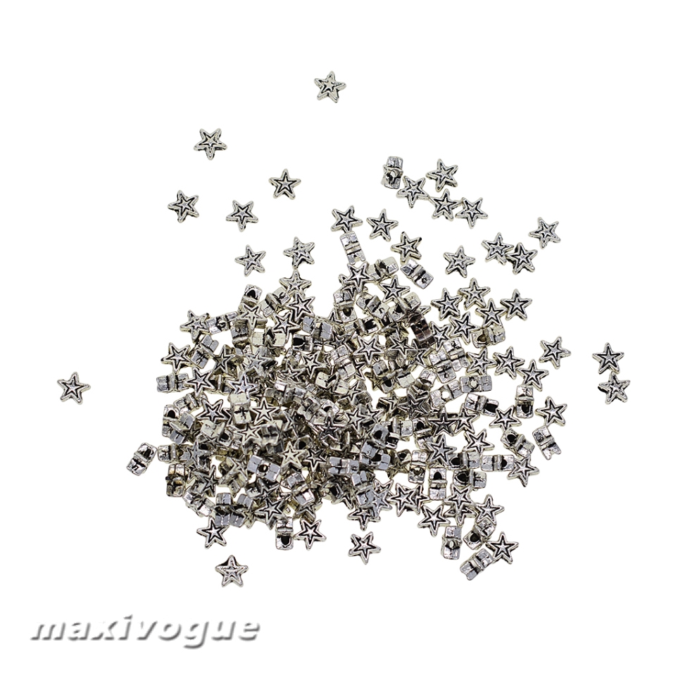 ลูกปัด รูปดาว สไตล์ทิเบต สําหรับทําเครื่องประดับ DIY 100 ชิ้น