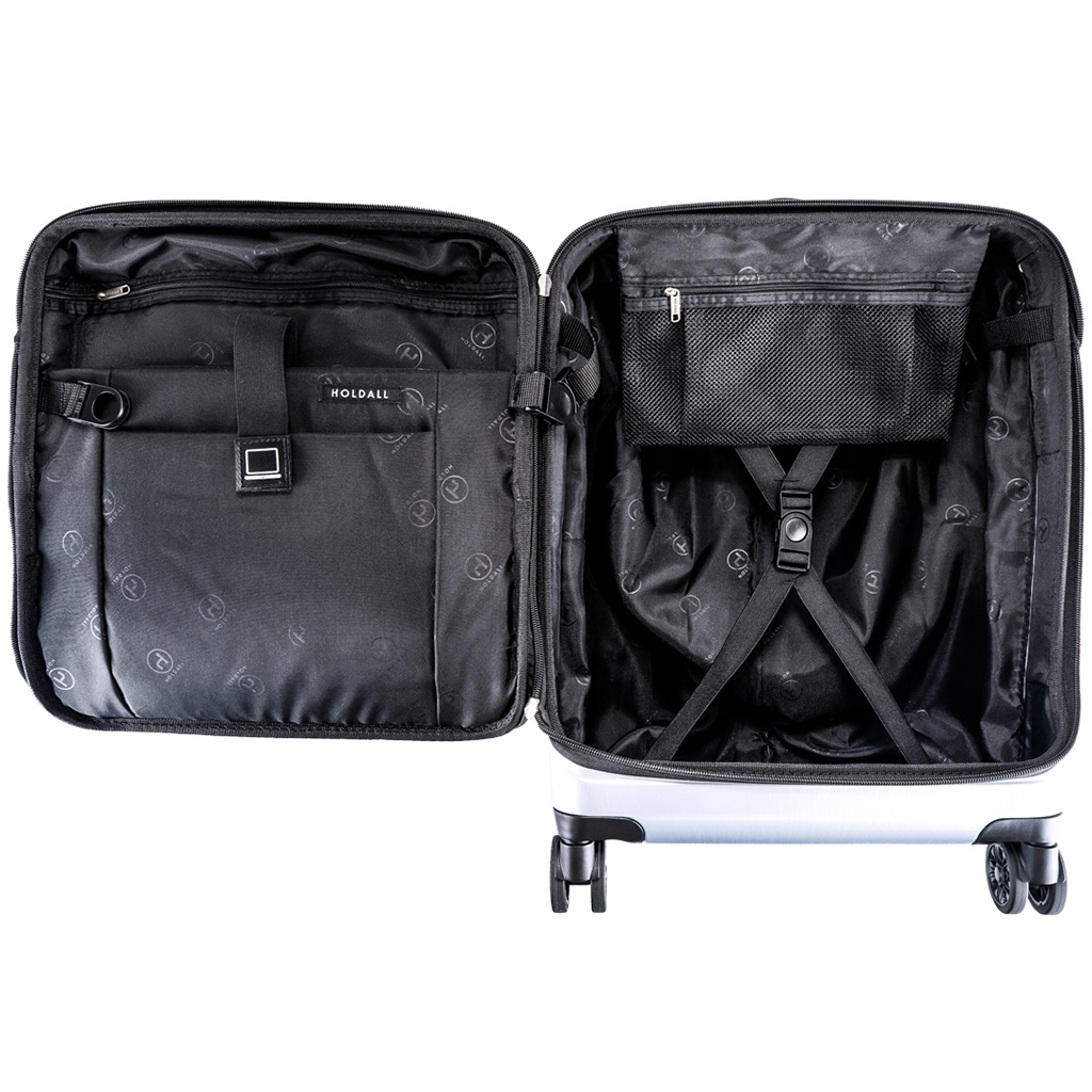 ็Holdall กระเป๋าเดินทางล้อลาก 18 นิ้ว โฮลดอร์ รุ่น Aeneas วัสดุPCผสมผ้า แข็งแรง น้ำหนักเบา ล้อลื่นหมุน 360 องศา กันน้ำ