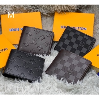 LV กระเป๋าตังค์ผู้ชาย Louisvuitton หนังมัน