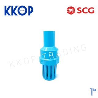 หัวกะโหลก ฟุตวาล์ว Foot Valve พีวีซี PVC ยี่ห้อ SCG เอสซีจี 1"