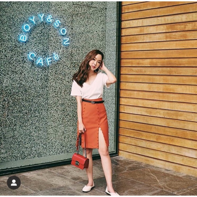 กระโปรง white passion size s สี brick ของใหม่ new with tag