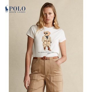 Ralps Womens 2021 Summer Polo Bear Safari T-Shirt RL22332เสื้อยืด