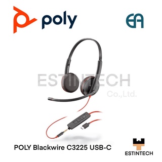 HEADSET (หูฟัง) Poly Plantronics Blackwire C3225 USB-C Headset ของใหม่ประกัน 2 ปี