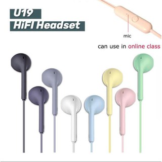 U19 Macaron Color 3 . 5 มม . Hifi ชุดหูฟังอินเอียร์